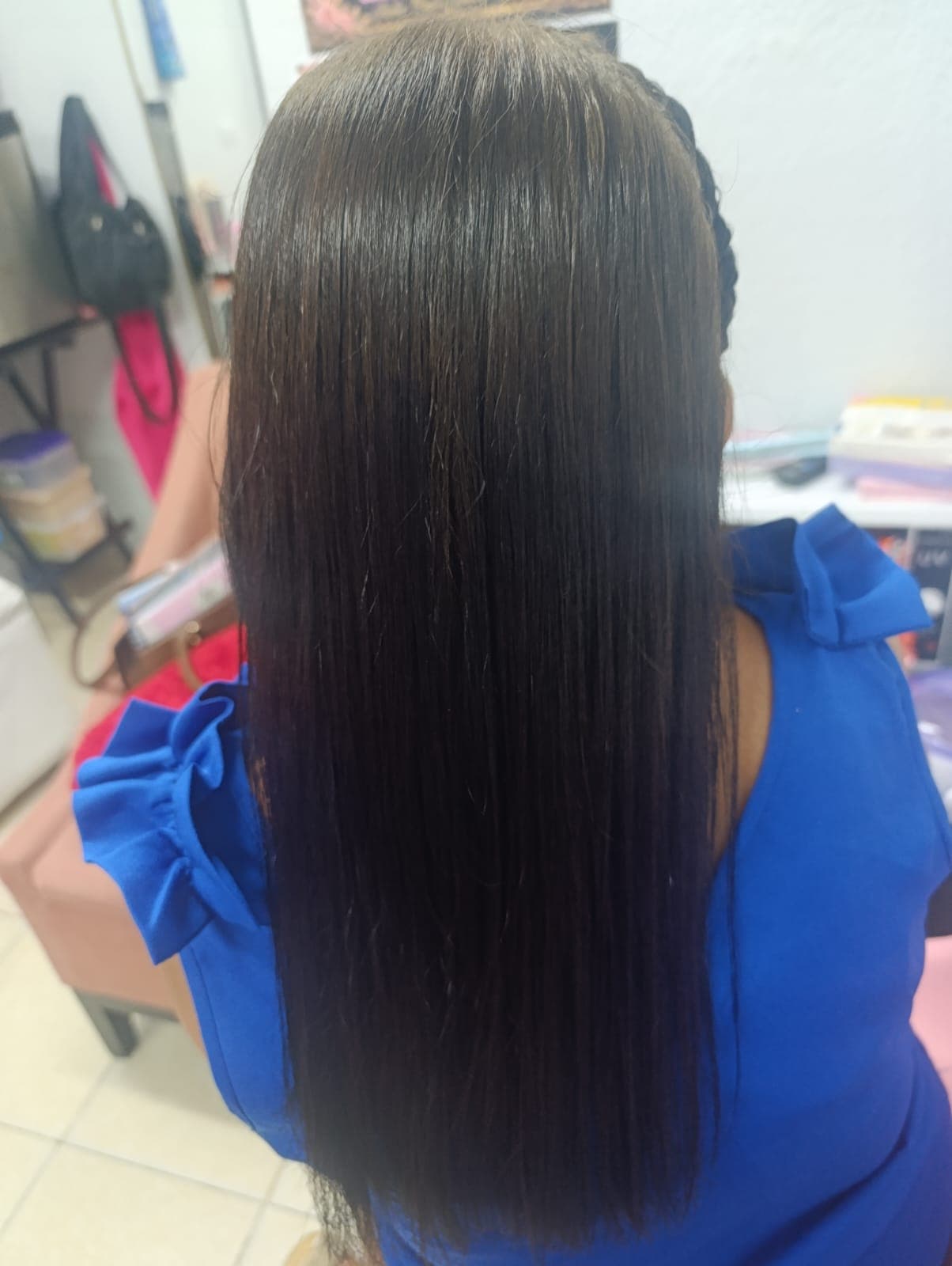 Cabello liso con tratamiento de keratina